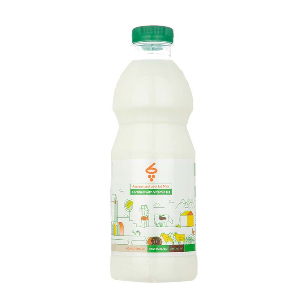 شیر کم چرب بطری 1 لیتری پاک